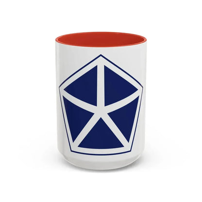 V Corps United States (U.S. Army) Accent Coffee Mug 15oz Red - Go Mug Yourself