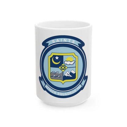 VA 163 SAINTS (U.S. Navy) White Coffee Mug-15oz-Go Mug Yourself