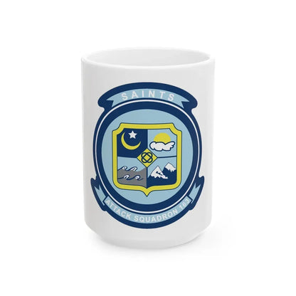 VA 163 SAINTS (U.S. Navy) White Coffee Mug 15oz - Go Mug Yourself