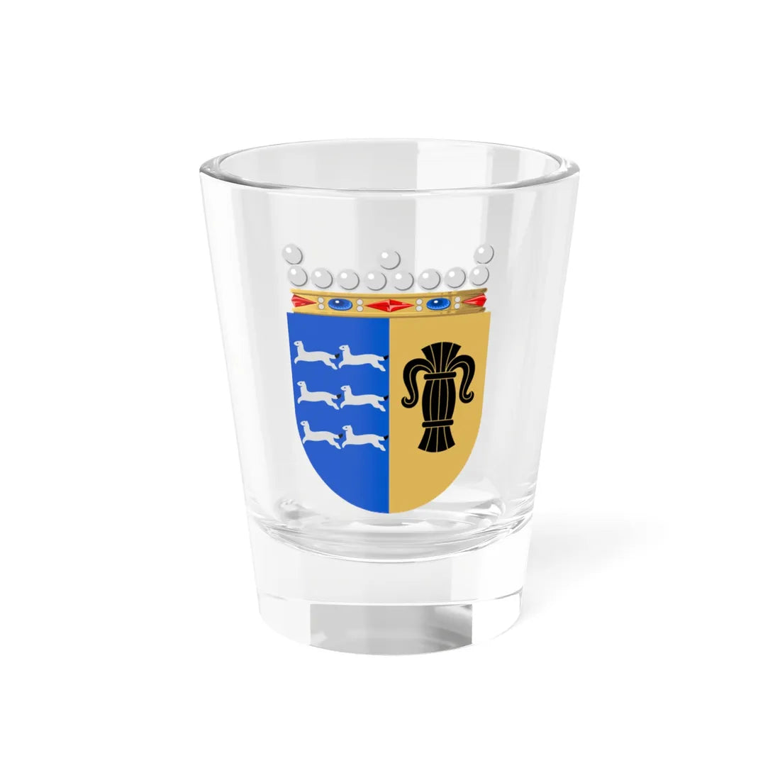 Vaasan lääni.vaakuna (Finland) (Coat of Arms) Shot Glass 1.5oz 1.5oz - Go Mug Yourself