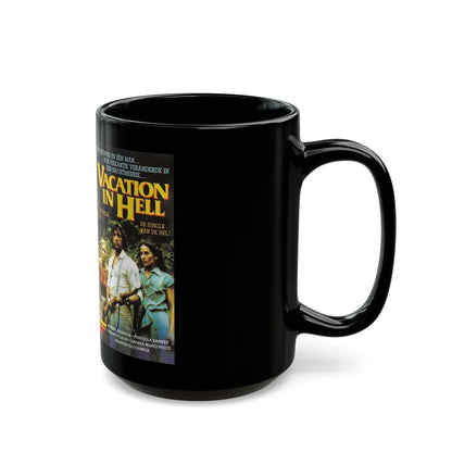 VACATION IN HELL (VHS COVER) - Black Coffee Mug-Go Mug Yourself