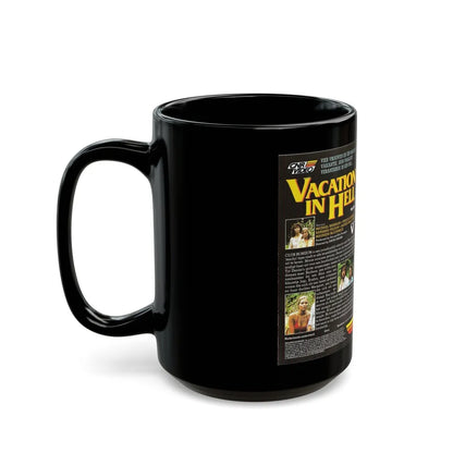 VACATION IN HELL (VHS COVER) - Black Coffee Mug-Go Mug Yourself