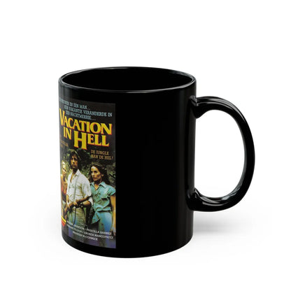 VACATION IN HELL (VHS COVER) - Black Coffee Mug-Go Mug Yourself