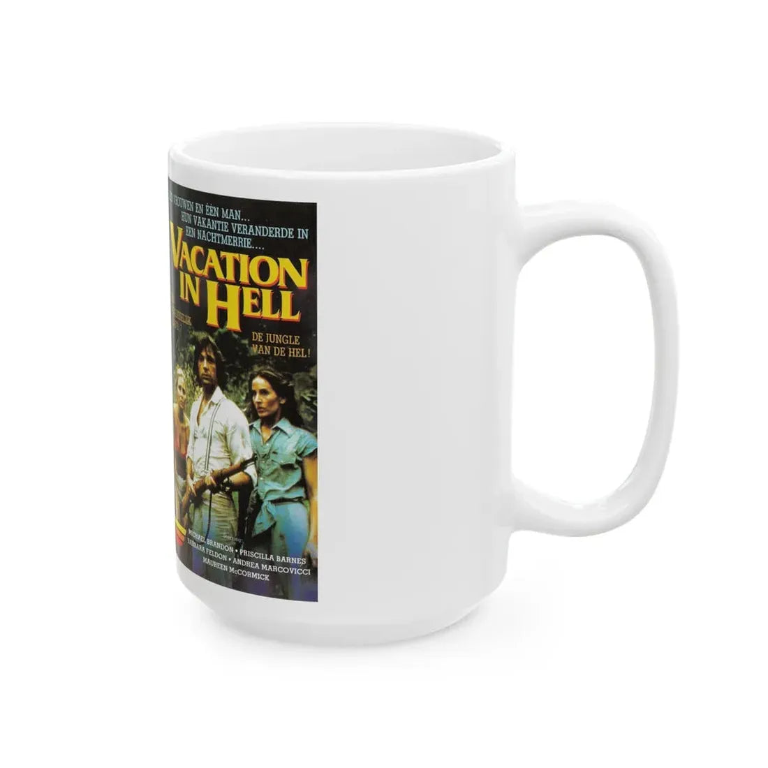 VACATION IN HELL (VHS COVER) - White Coffee Mug - Go Mug Yourself