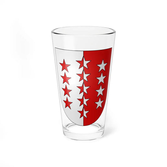 Valais-coat of arms (Switzerland) (Coat of Arms) Pint Glass 16oz 16oz - Go Mug Yourself