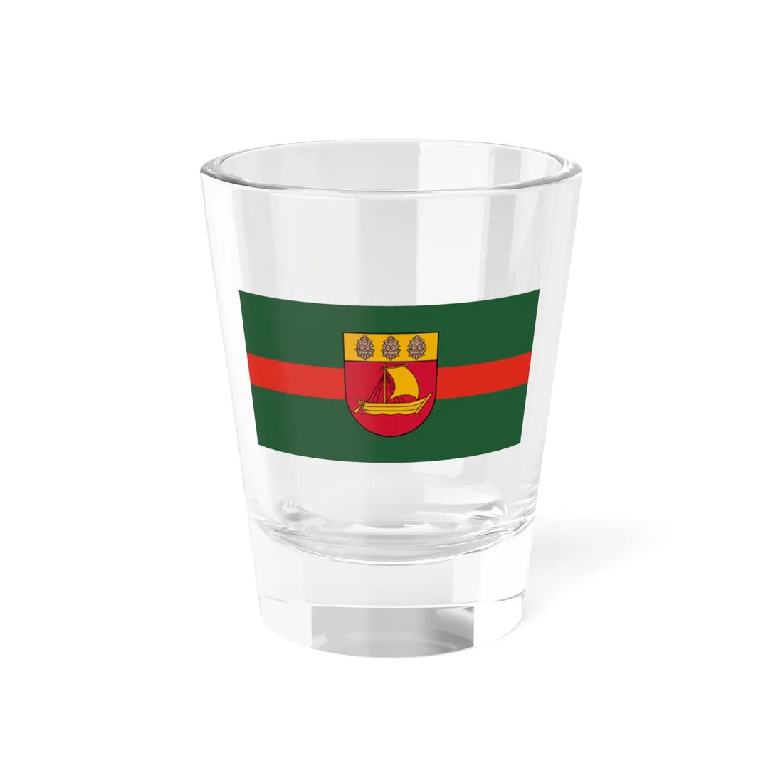 Valdemārpils flag (Latvia) Shot Glass 1.5oz 1.5oz - Go Mug Yourself