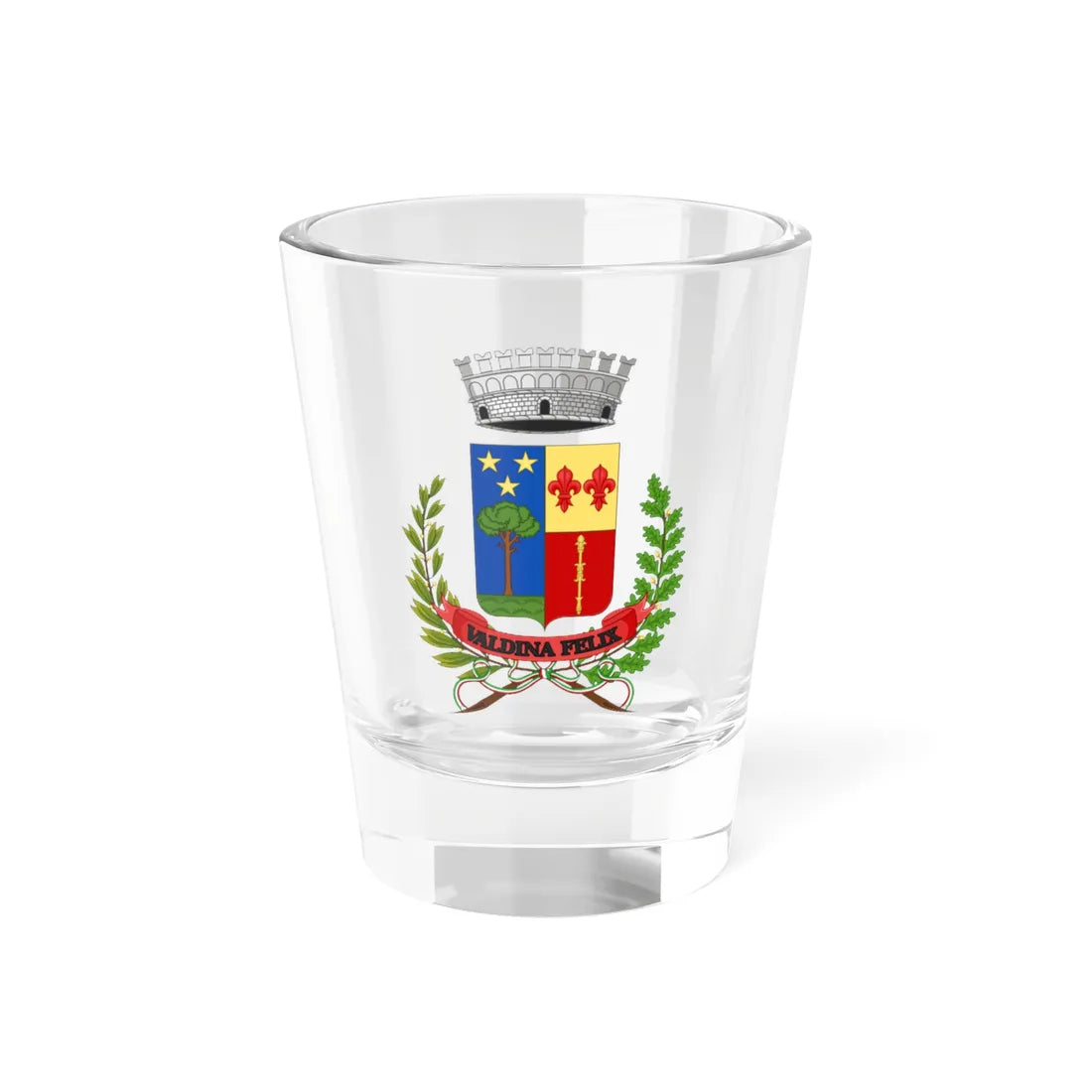 Valdina-Stemma (Italy) (Coat of Arms) Shot Glass 1.5oz 1.5oz - Go Mug Yourself