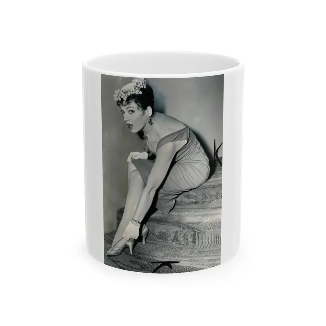 Valerie French #03 (Vintage Female Icon) White Coffee Mug 11oz - Go Mug Yourself