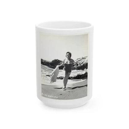 Valerie French #04 (Vintage Female Icon) White Coffee Mug 15oz - Go Mug Yourself