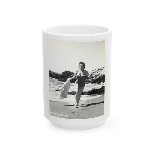 Valerie French #04 (Vintage Female Icon) White Coffee Mug 15oz - Go Mug Yourself