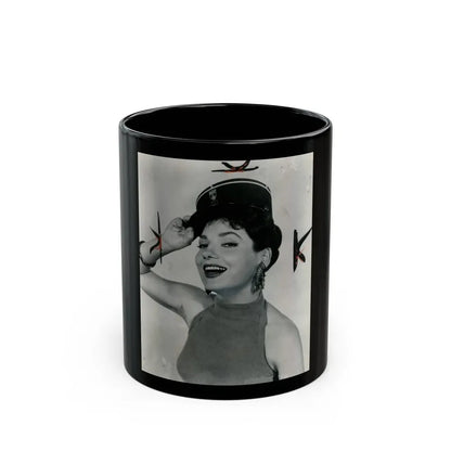 Valerie French #07 (Vintage Female Icon) Black Coffee Mug 11oz - Go Mug Yourself