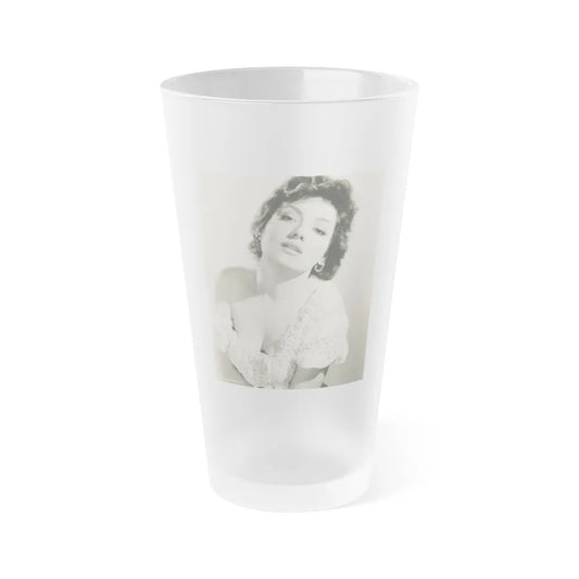 Valerie French #10 (Vintage Female Icon) Frosted Pint Glass 16oz-16oz-Frosted-Go Mug Yourself