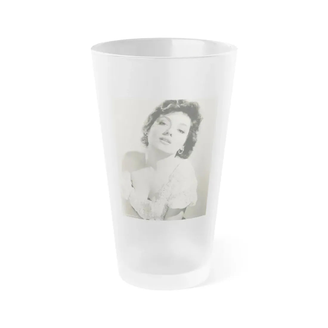 Valerie French #10 (Vintage Female Icon) Frosted Pint Glass 16oz 16oz Frosted - Go Mug Yourself