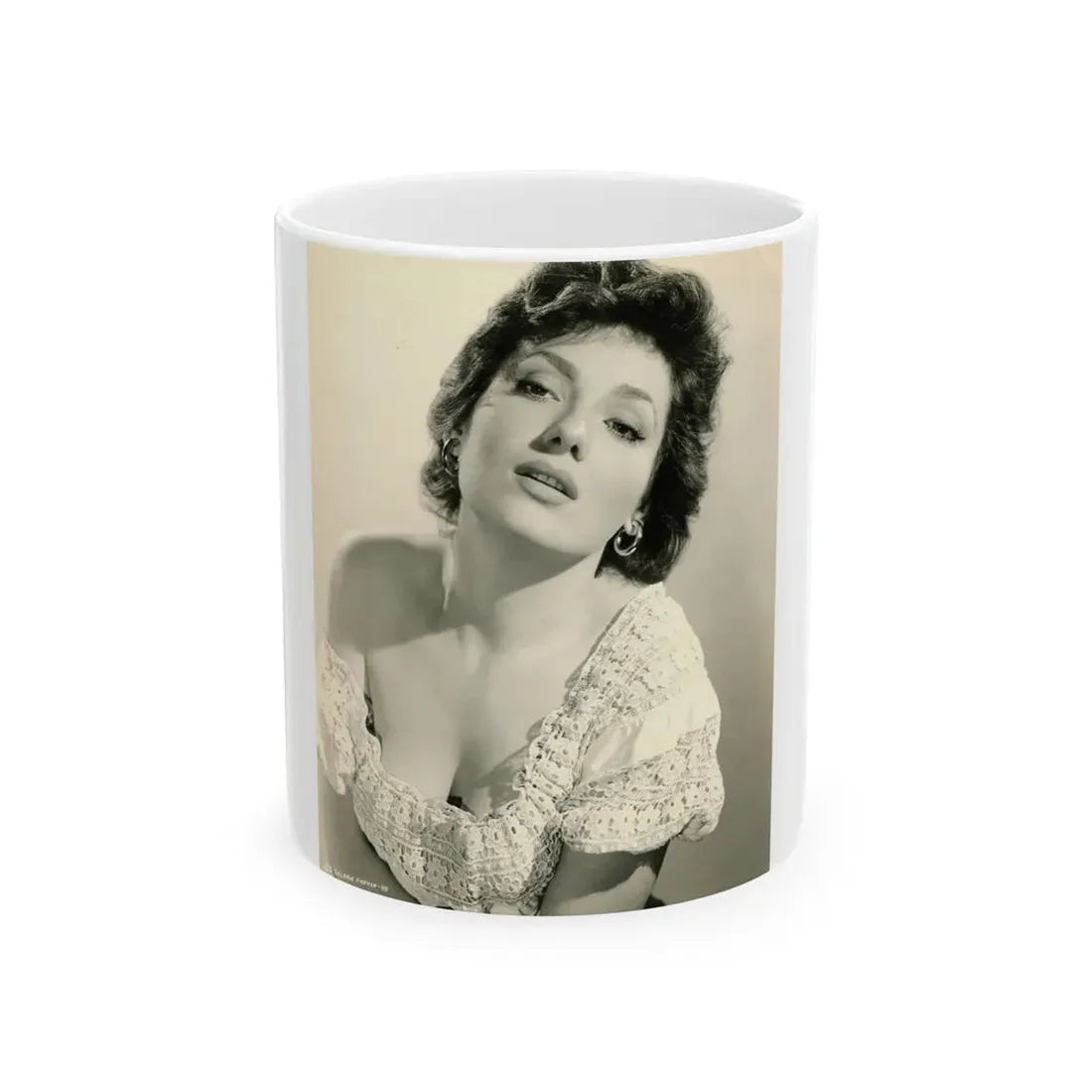 Valerie French #10 (Vintage Female Icon) White Coffee Mug 11oz - Go Mug Yourself