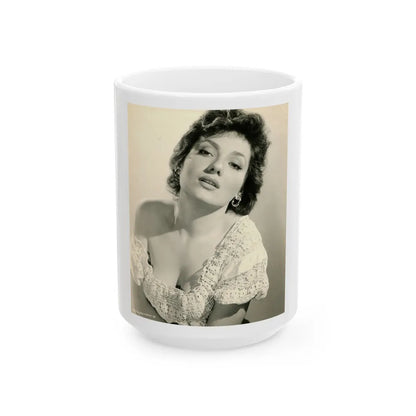 Valerie French #10 (Vintage Female Icon) White Coffee Mug-15oz-Go Mug Yourself