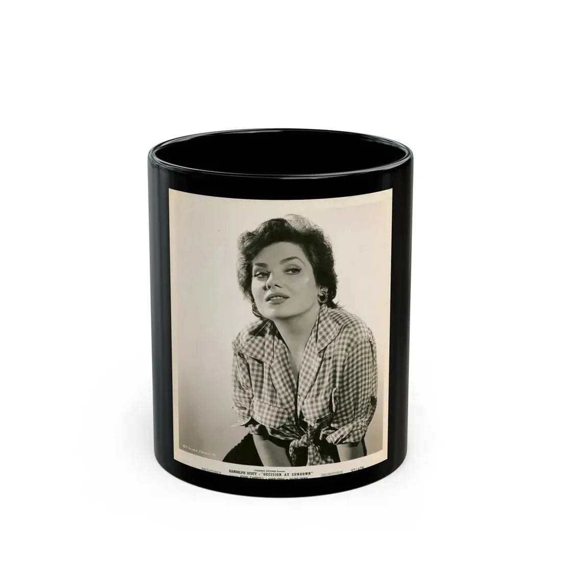 Valerie French #11 (Vintage Female Icon) Black Coffee Mug 11oz - Go Mug Yourself