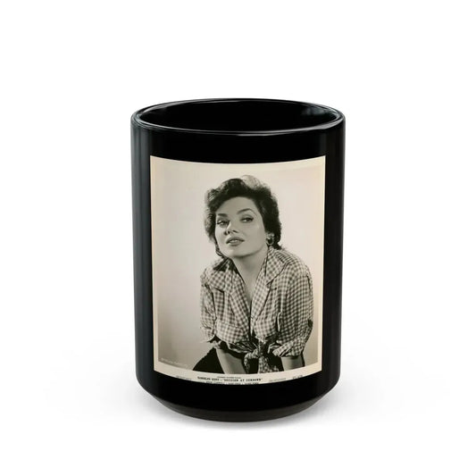 Valerie French #11 (Vintage Female Icon) Black Coffee Mug 15oz - Go Mug Yourself