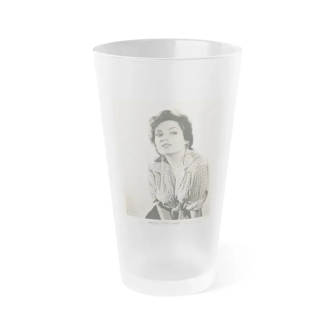 Valerie French #11 (Vintage Female Icon) Frosted Pint Glass 16oz 16oz Frosted - Go Mug Yourself