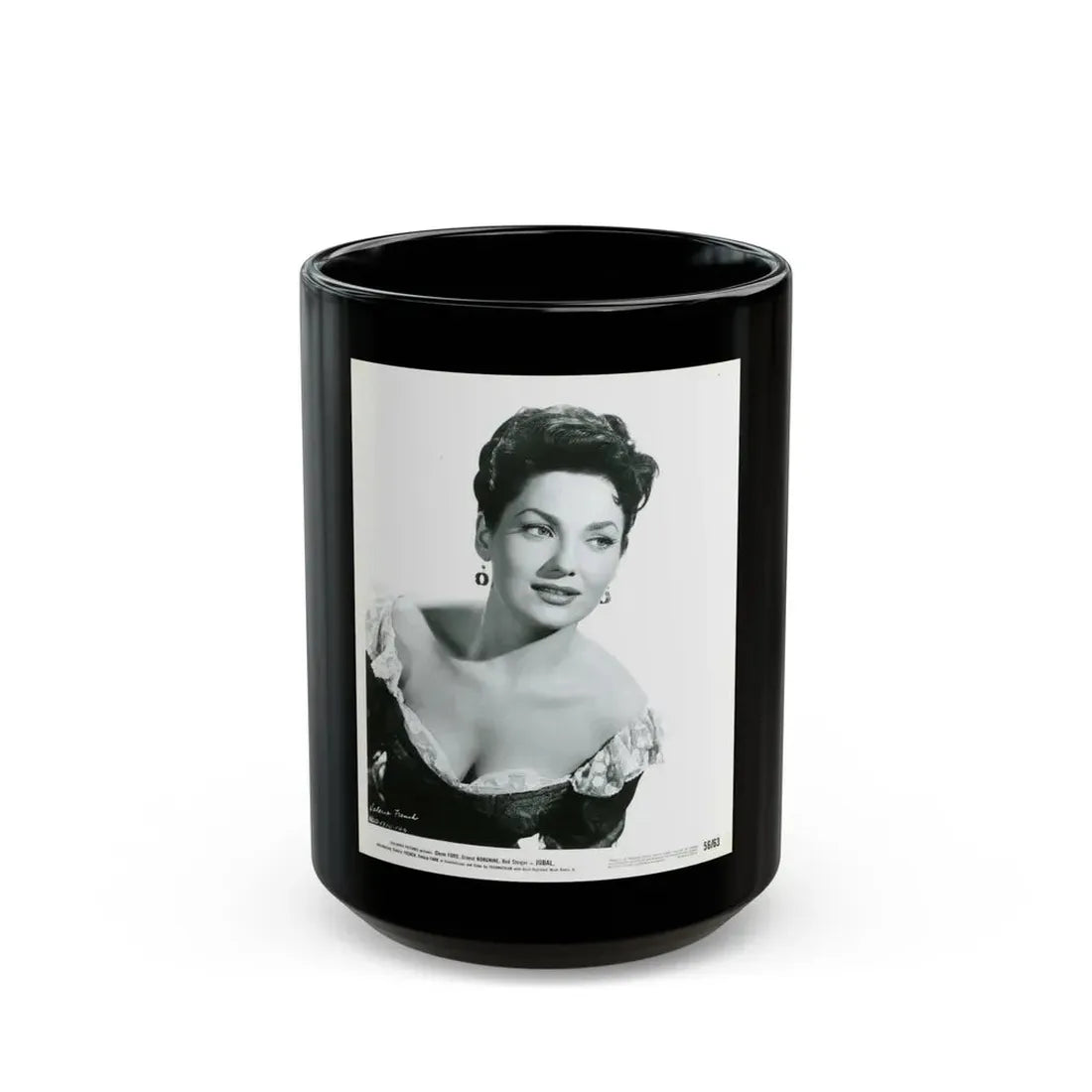Valerie French #13 (Vintage Female Icon) Black Coffee Mug 15oz - Go Mug Yourself