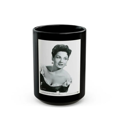 Valerie French #13 (Vintage Female Icon) Black Coffee Mug 15oz - Go Mug Yourself