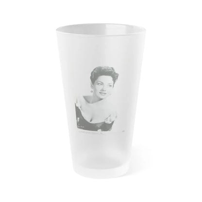 Valerie French #13 (Vintage Female Icon) Frosted Pint Glass 16oz-16oz-Frosted-Go Mug Yourself