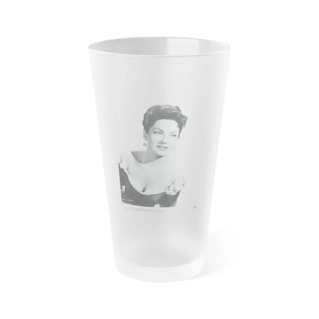 Valerie French #13 (Vintage Female Icon) Frosted Pint Glass 16oz 16oz Frosted - Go Mug Yourself