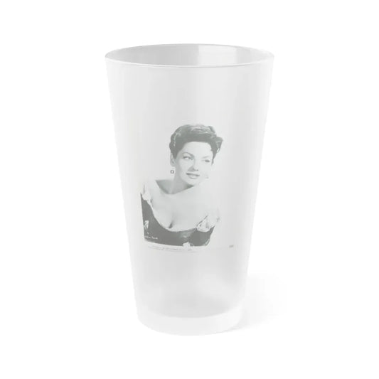 Valerie French #13 (Vintage Female Icon) Frosted Pint Glass 16oz 16oz Frosted - Go Mug Yourself