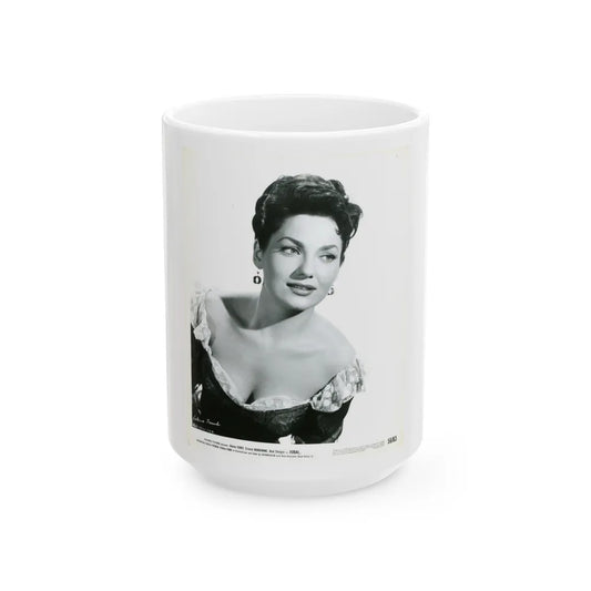 Valerie French #13 (Vintage Female Icon) White Coffee Mug-15oz-Go Mug Yourself