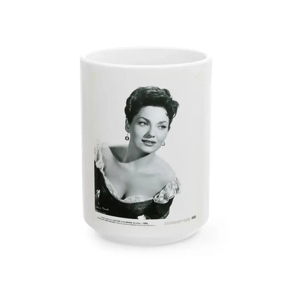 Valerie French #13 (Vintage Female Icon) White Coffee Mug 15oz - Go Mug Yourself