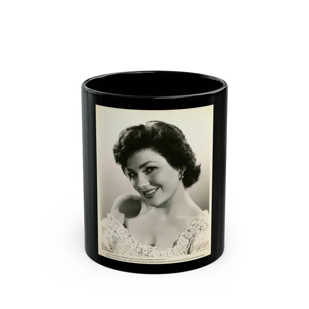 Valerie French #14 (Vintage Female Icon) Black Coffee Mug-11oz-Go Mug Yourself