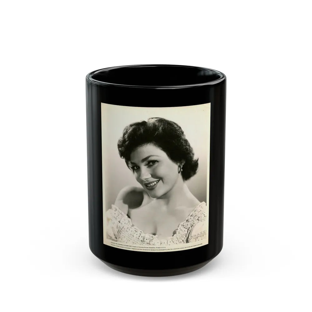 Valerie French #14 (Vintage Female Icon) Black Coffee Mug-15oz-Go Mug Yourself