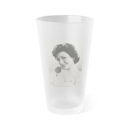 Valerie French #14 (Vintage Female Icon) Frosted Pint Glass 16oz-16oz-Frosted-Go Mug Yourself