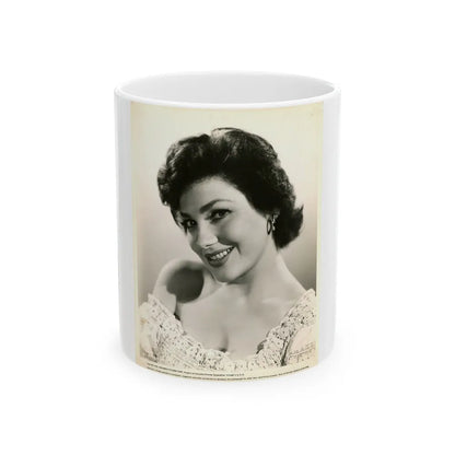 Valerie French #14 (Vintage Female Icon) White Coffee Mug-11oz-Go Mug Yourself