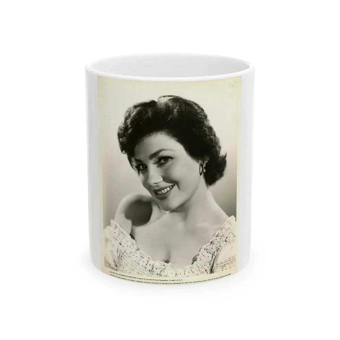 Valerie French #14 (Vintage Female Icon) White Coffee Mug 11oz - Go Mug Yourself
