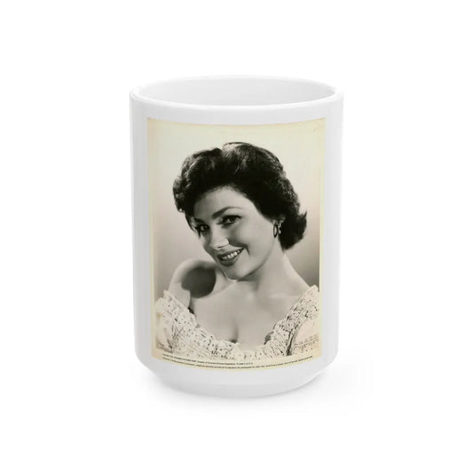 Valerie French #14 (Vintage Female Icon) White Coffee Mug-15oz-Go Mug Yourself