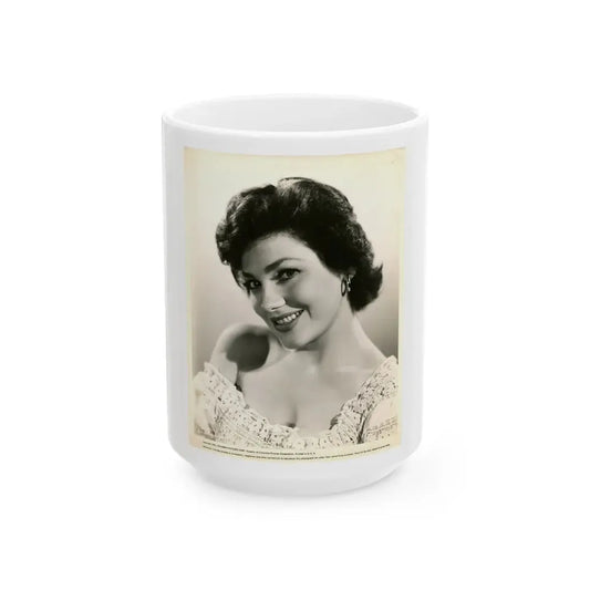 Valerie French #14 (Vintage Female Icon) White Coffee Mug 15oz - Go Mug Yourself