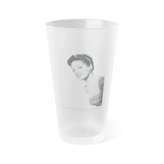 Valerie French #15 (Vintage Female Icon) Frosted Pint Glass 16oz 16oz Frosted - Go Mug Yourself