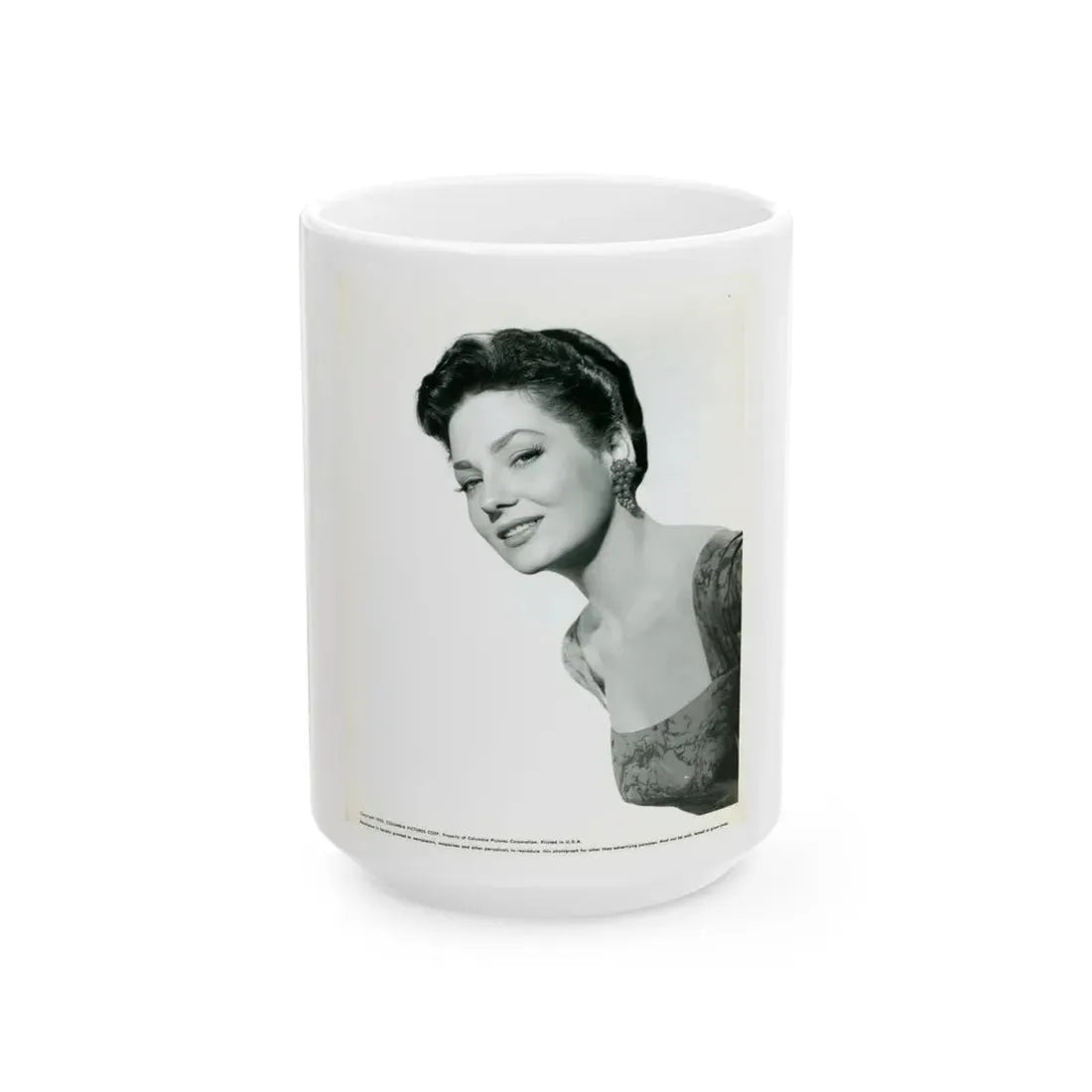 Valerie French #15 (Vintage Female Icon) White Coffee Mug 15oz - Go Mug Yourself