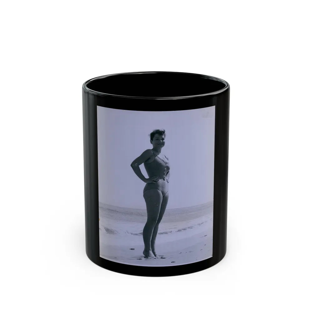 Valerie French #19 (Vintage Female Icon) Black Coffee Mug-11oz-Go Mug Yourself