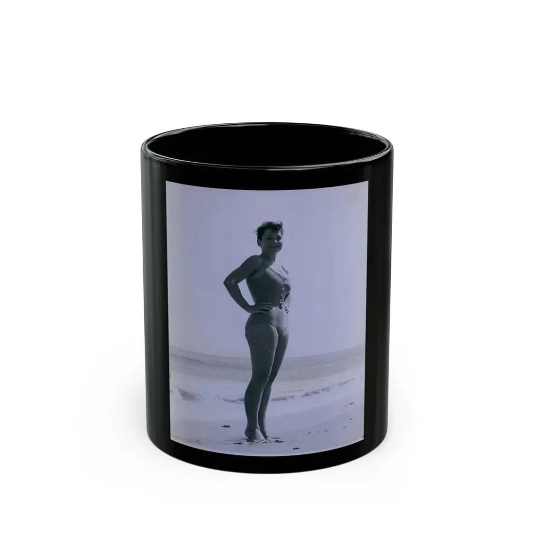 Valerie French #19 (Vintage Female Icon) Black Coffee Mug 11oz - Go Mug Yourself
