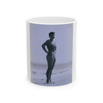 Valerie French #19 (Vintage Female Icon) White Coffee Mug-11oz-Go Mug Yourself