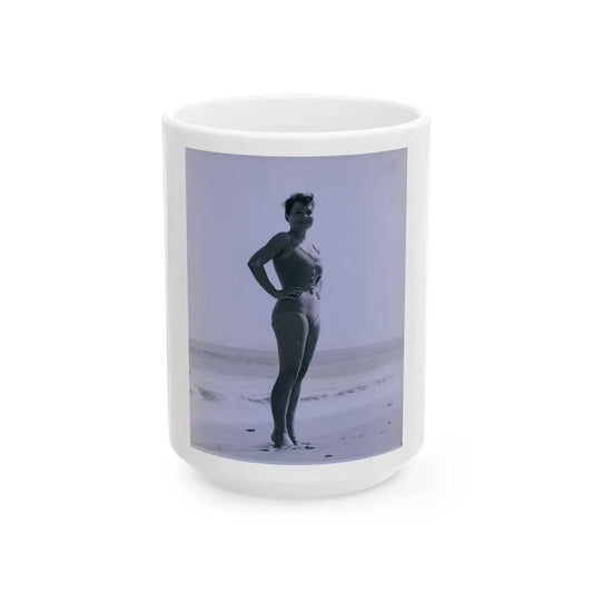 Valerie French #19 (Vintage Female Icon) White Coffee Mug-15oz-Go Mug Yourself