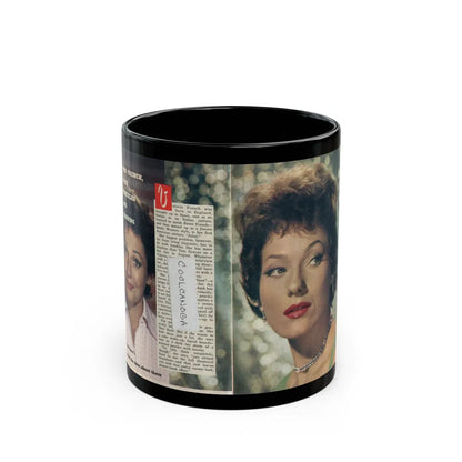 Valerie French #21 (Vintage Female Icon) Black Coffee Mug-11oz-Go Mug Yourself