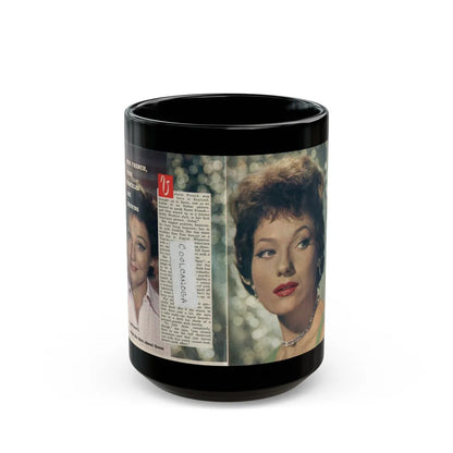 Valerie French #21 (Vintage Female Icon) Black Coffee Mug-15oz-Go Mug Yourself