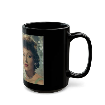 Valerie French #21 (Vintage Female Icon) Black Coffee Mug-Go Mug Yourself