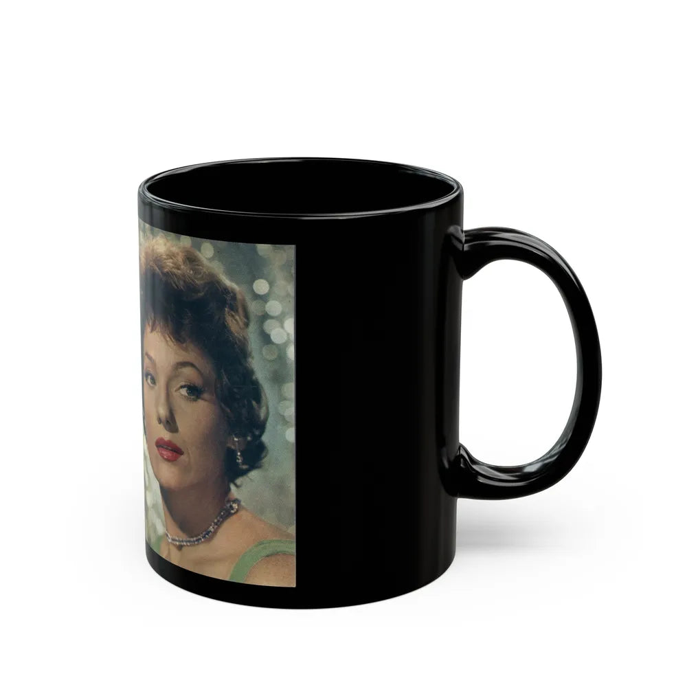 Valerie French #21 (Vintage Female Icon) Black Coffee Mug-Go Mug Yourself