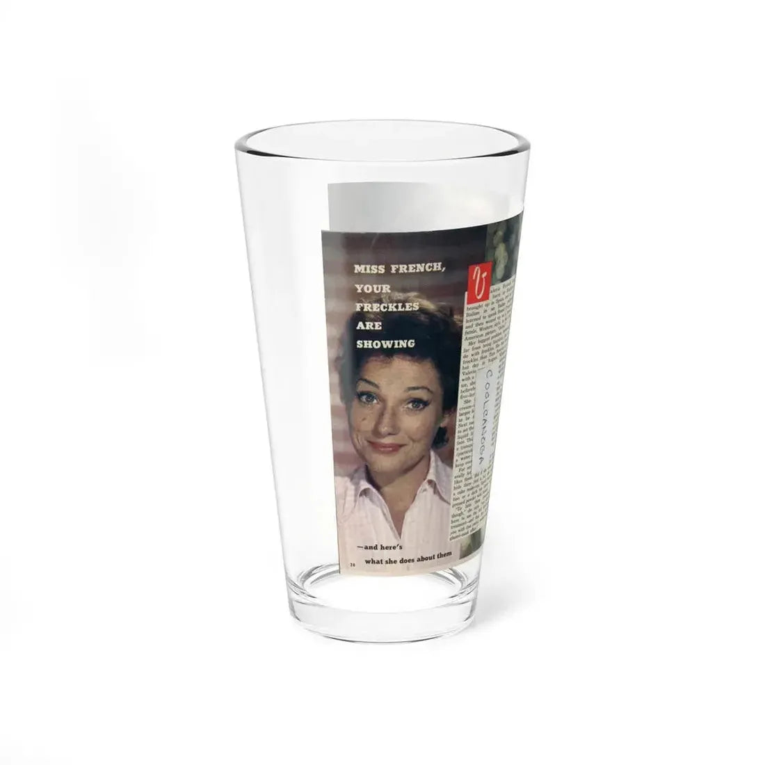 Valerie French #21 (Vintage Female Icon) Pint Glass 16oz - Go Mug Yourself