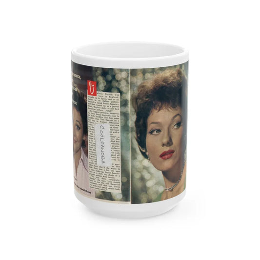 Valerie French #21 (Vintage Female Icon) White Coffee Mug-15oz-Go Mug Yourself