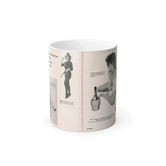 Valerie French #37 - [Pages 48 & 49] Pages 1 & 2 of 2 with, Valerie+3 B&W Photos & 3 Captions from Gay Blade Magazine Dec. '56 (Vintage Female Icon) Color Changing Mug 11oz Default Title - Go Mug Yourself