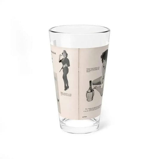 Valerie French #37 - [Pages 48 & 49] Pages 1 & 2 of 2 with, Valerie+3 B&W Photos & 3 Captions from Gay Blade Magazine Dec. '56 (Vintage Female Icon) Pint Glass 16oz 16oz - Go Mug Yourself